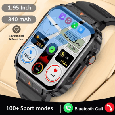 Military Men Smart Watch Health Monitor